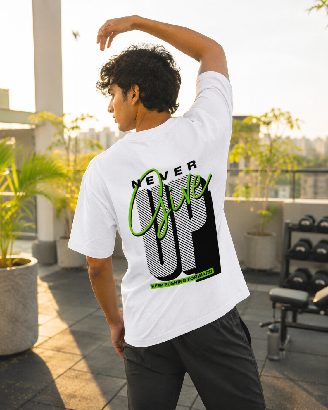 NEVER GIVEUP - Unisex Oversized  T-Shirt