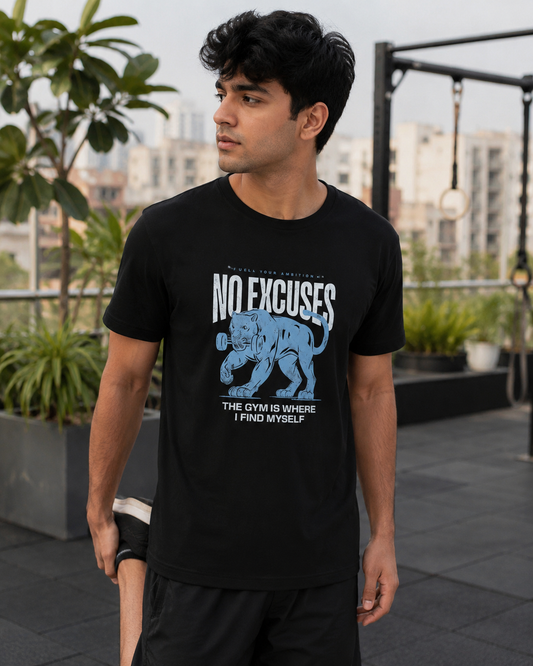 NO EXCUSE - Round Neck T-Shirt