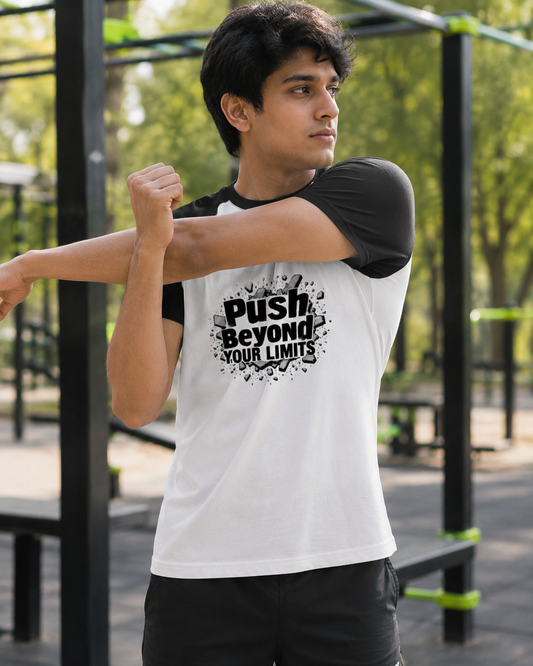 Push Your Limits - Unisex Oversized Raglan T-shirt
