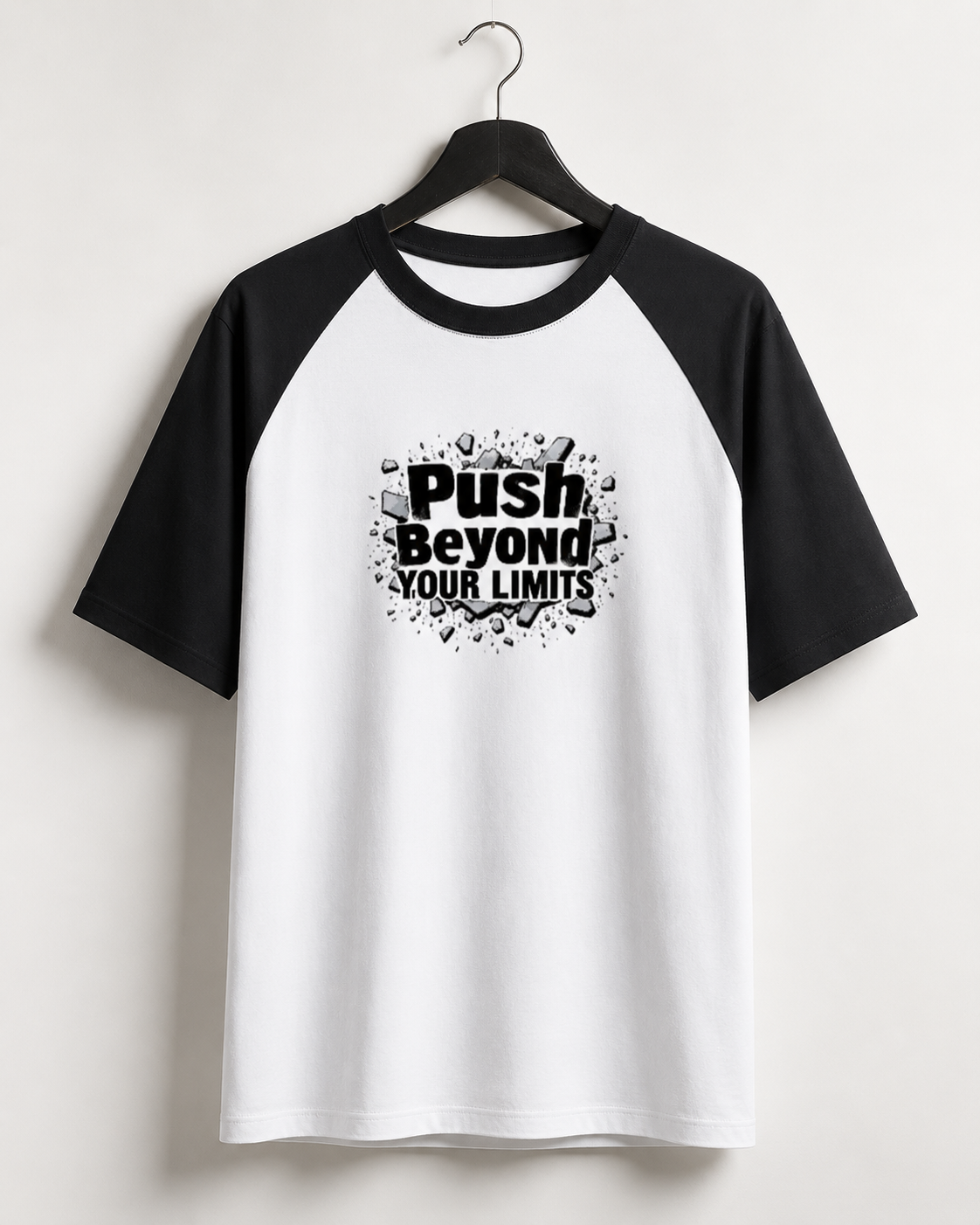 Push Your Limits - Unisex Oversized Raglan T-shirt