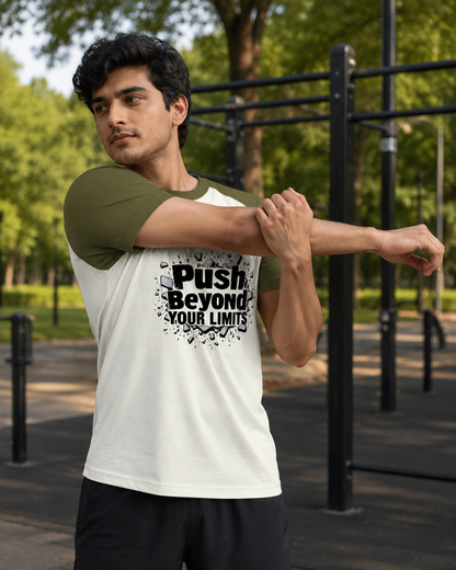 Push Your Limits - Unisex Oversized Raglan T-shirt