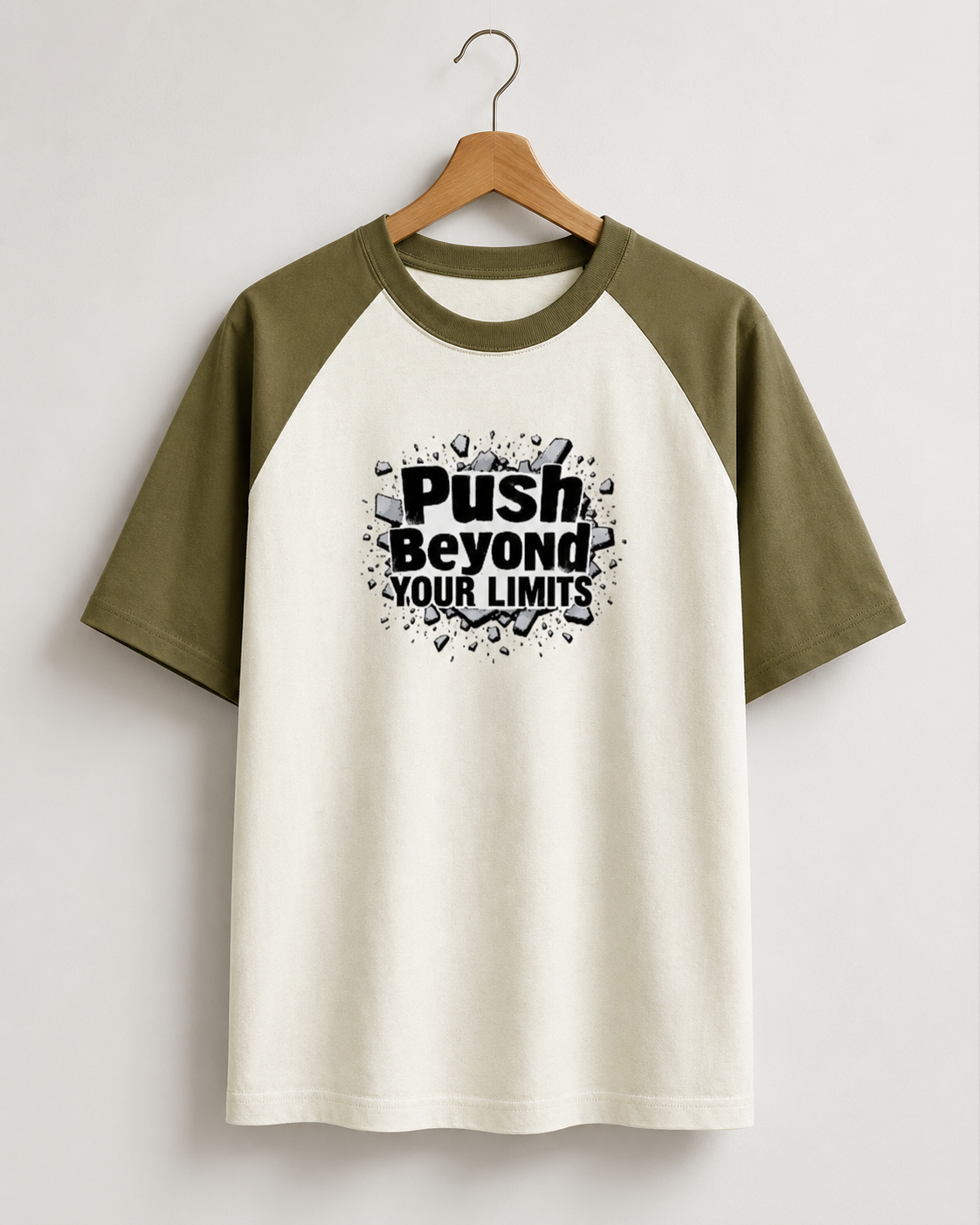 Push Your Limits - Unisex Oversized Raglan T-shirt