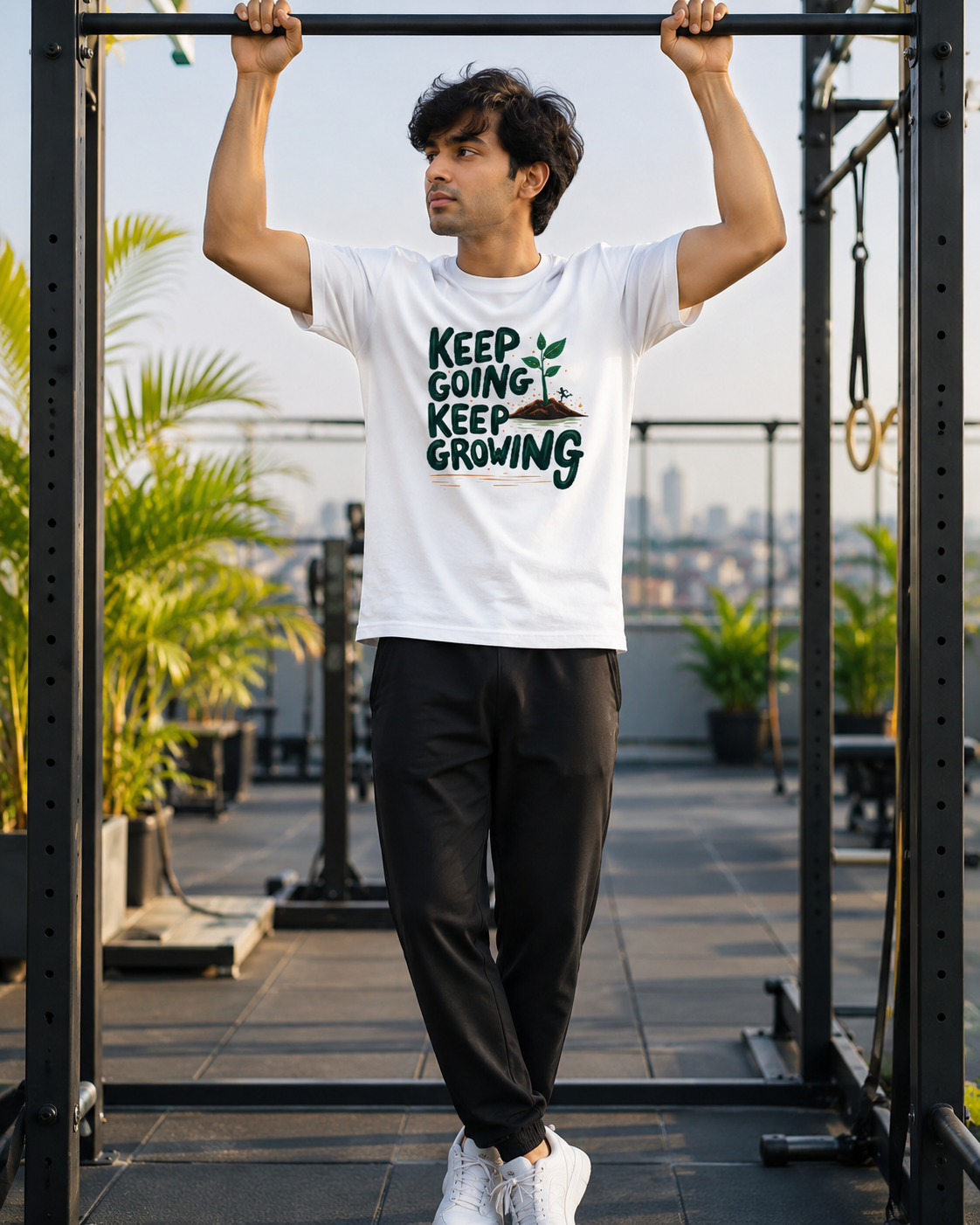 Keep Growing - Round Neck T-Shirt