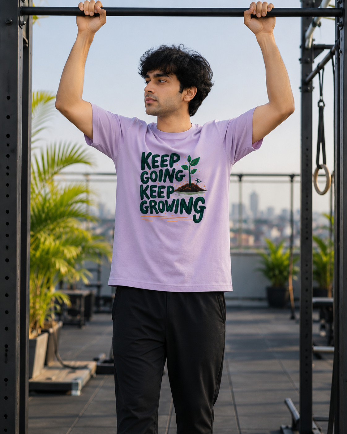 Keep Growing - Round Neck T-Shirt