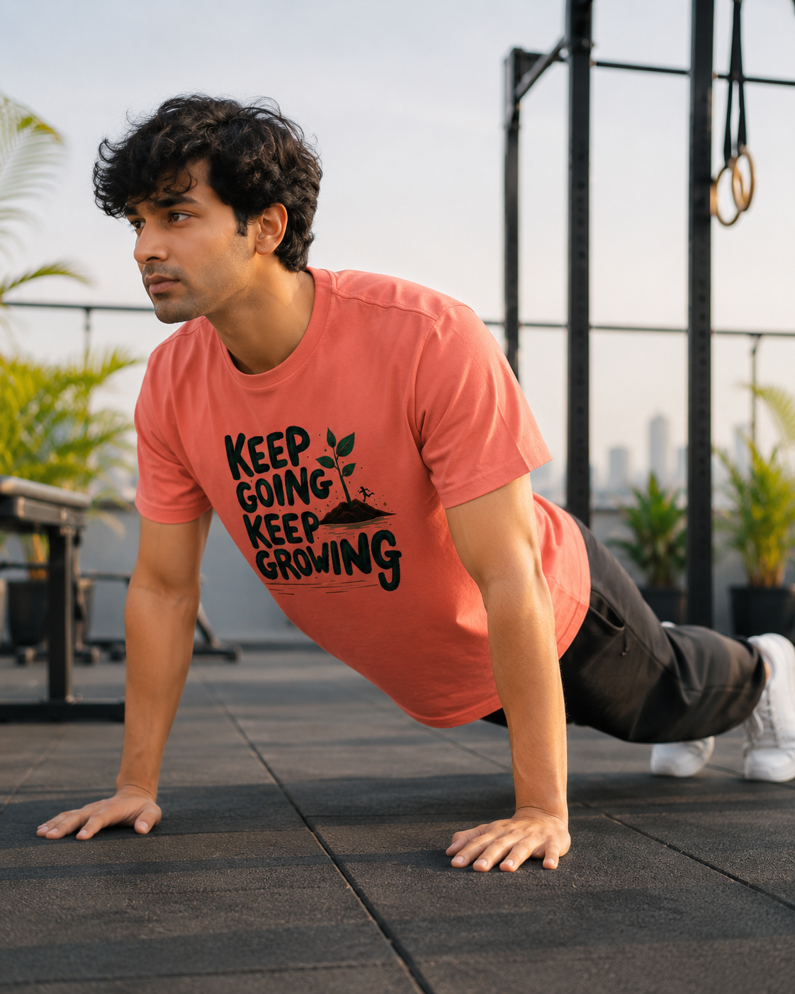 Keep Growing - Round Neck T-Shirt