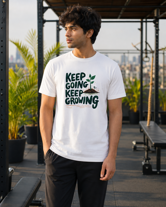 Keep Growing - Round Neck T-Shirt