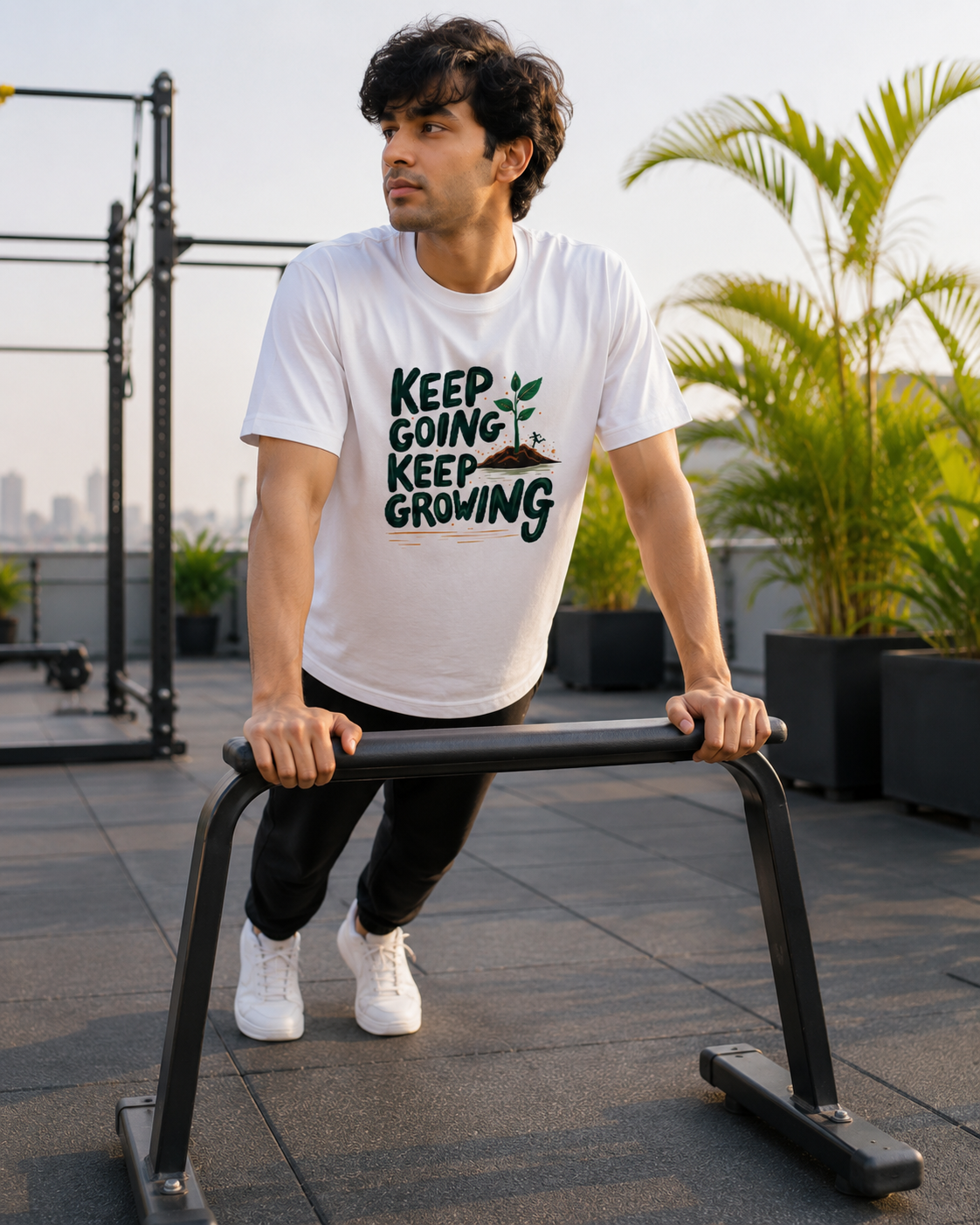 Keep Growing - Round Neck T-Shirt