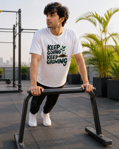 Keep Growing - Round Neck T-Shirt