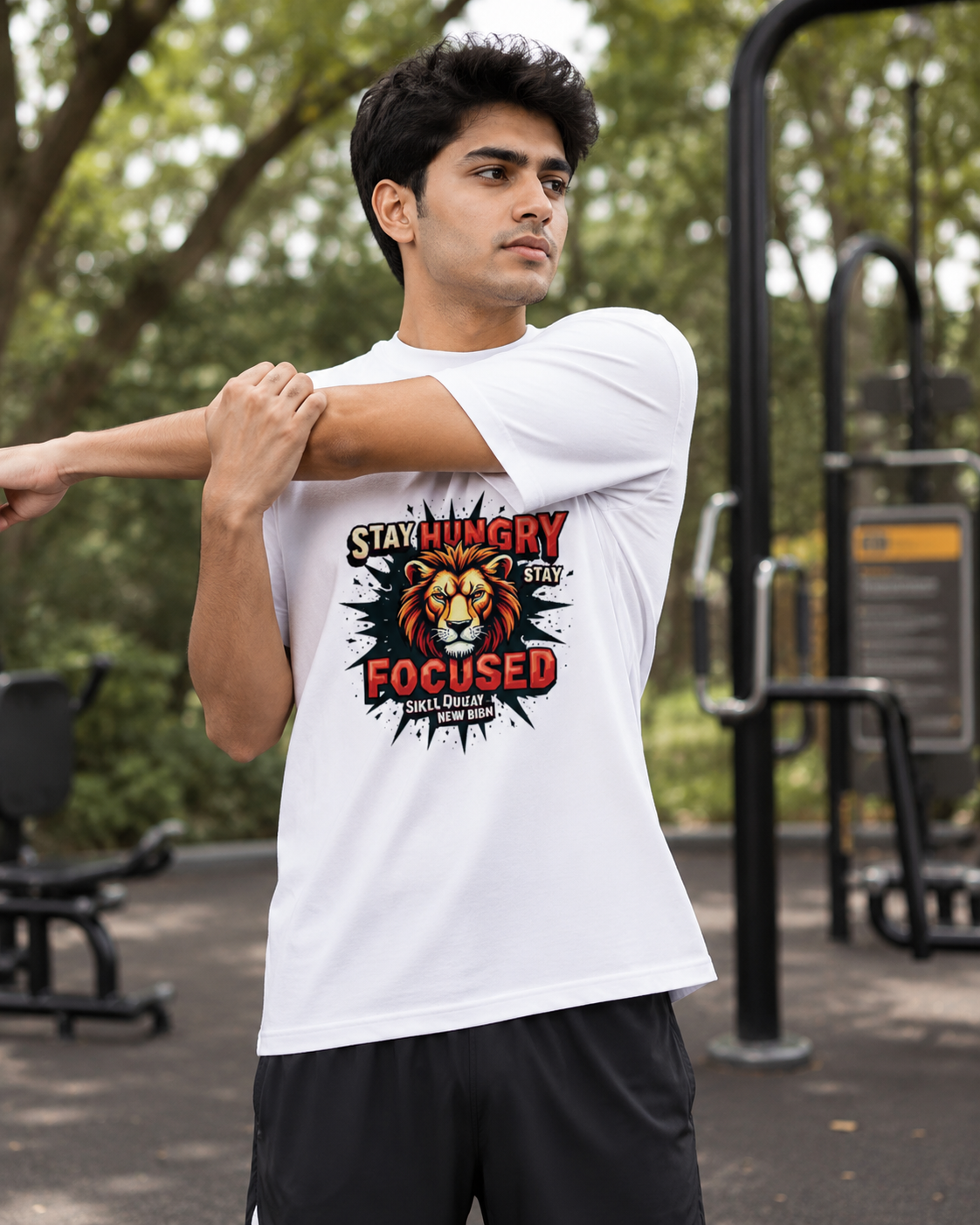 Stay Focused - Round Neck T-Shirt