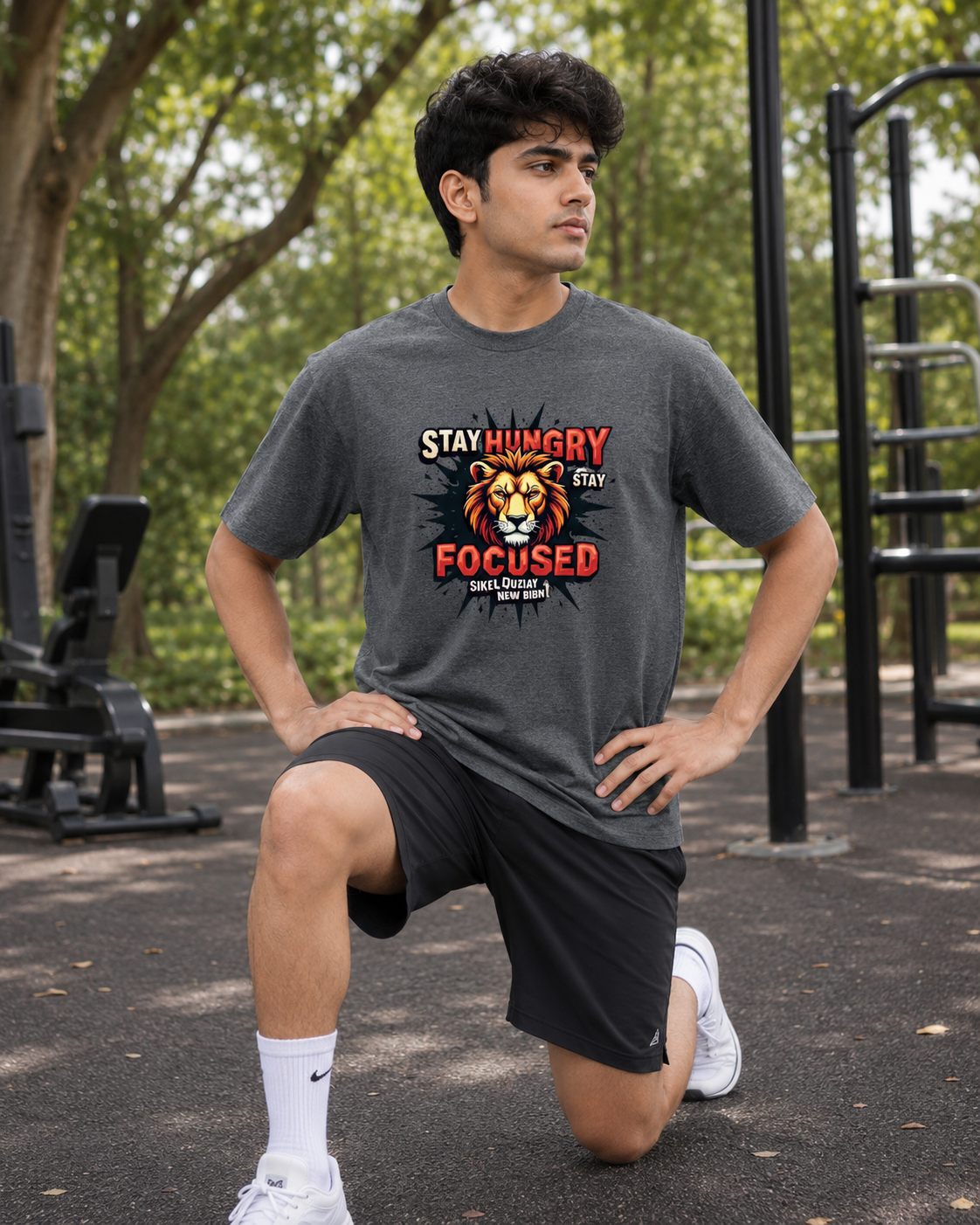 Stay Focused - Round Neck T-Shirt