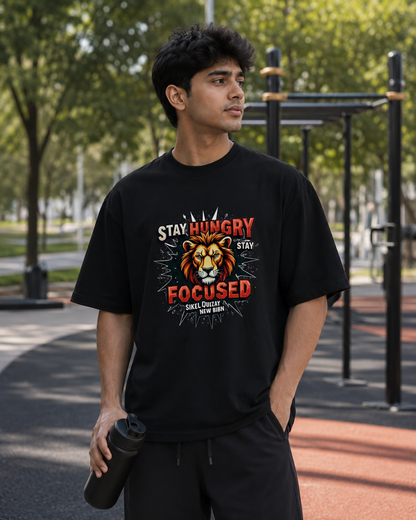 Stay Focused - Round Neck T-Shirt