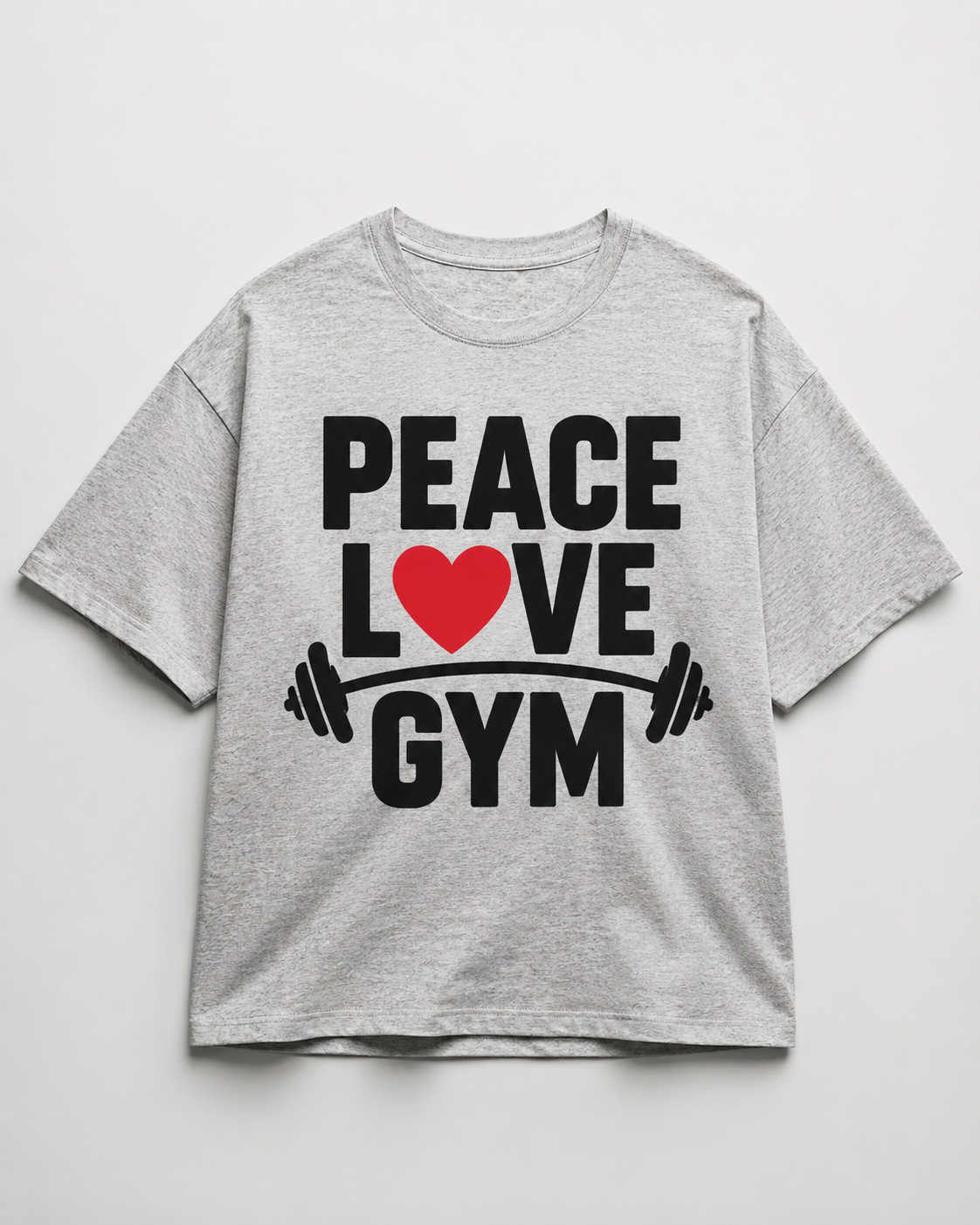PEACE LOVE GYM - Round Neck Unisex T-Shirt