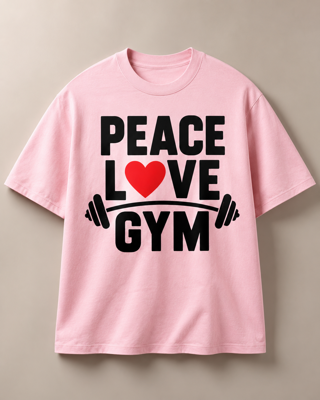 PEACE LOVE GYM - Round Neck Unisex T-Shirt