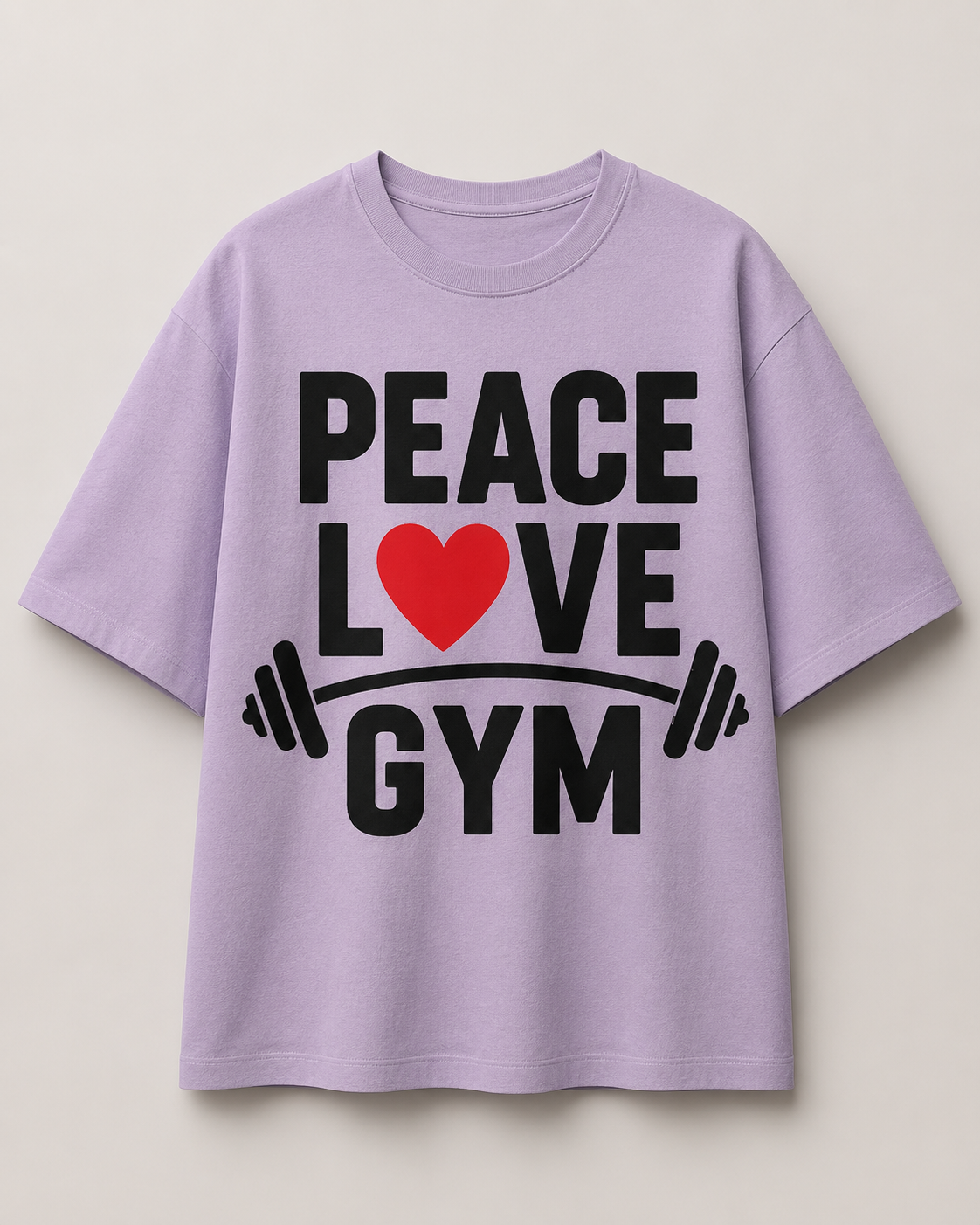 PEACE LOVE GYM - Round Neck Unisex T-Shirt