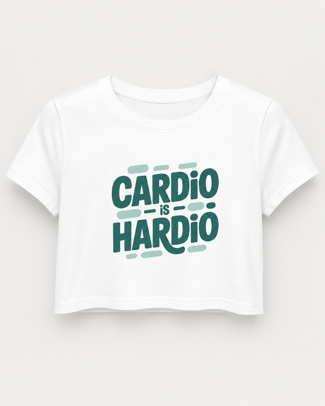 CARDIO IS HARDIO - Round Neck Crop Top