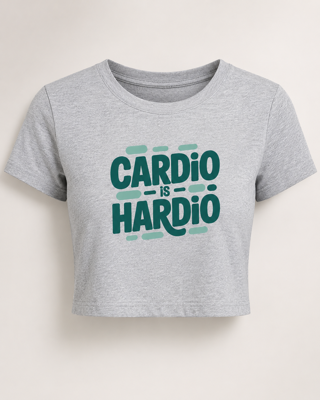 CARDIO IS HARDIO - Round Neck Crop Top