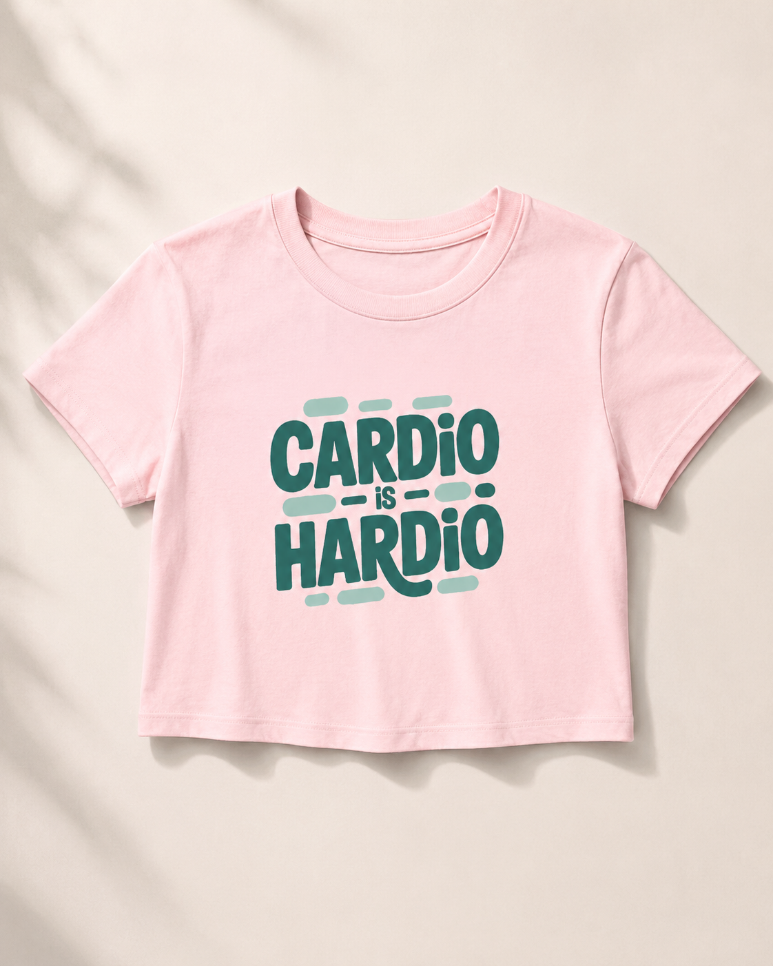 CARDIO IS HARDIO - Round Neck Crop Top