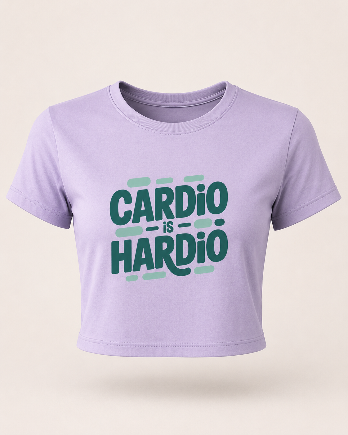 CARDIO IS HARDIO - Round Neck Crop Top