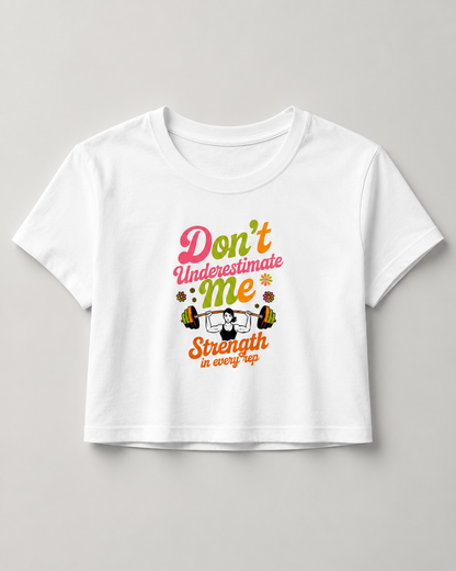 WOMEN'S STRENGTH - Round Neck Crop Top