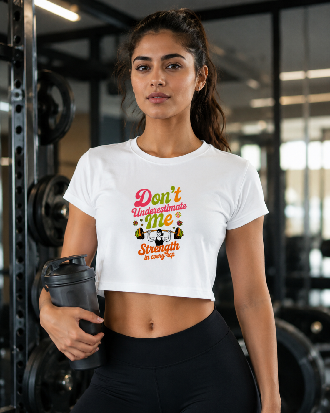 WOMEN'S STRENGTH - Round Neck Crop Top