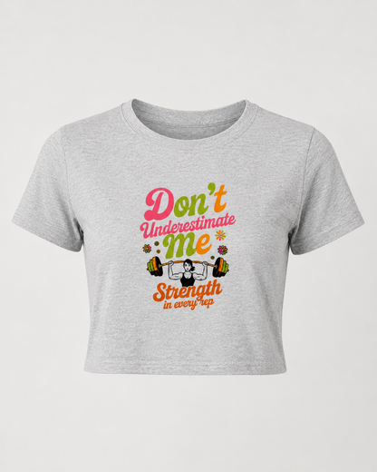 WOMEN'S STRENGTH - Round Neck Crop Top