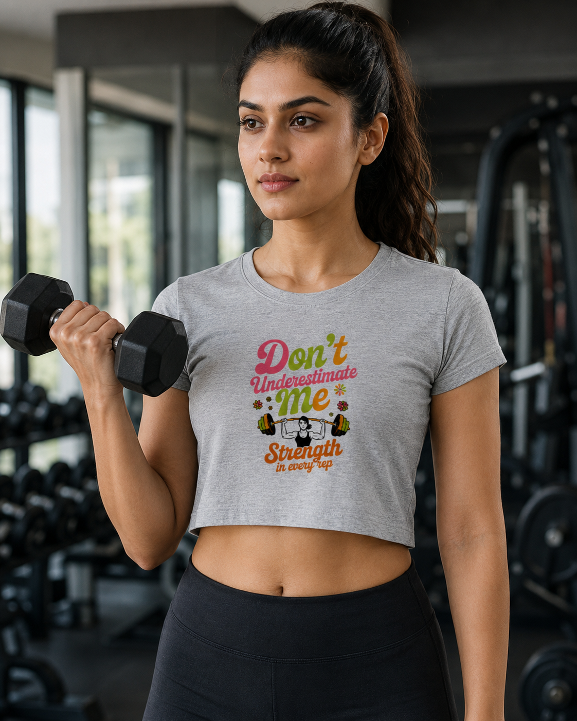 WOMEN'S STRENGTH - Round Neck Crop Top