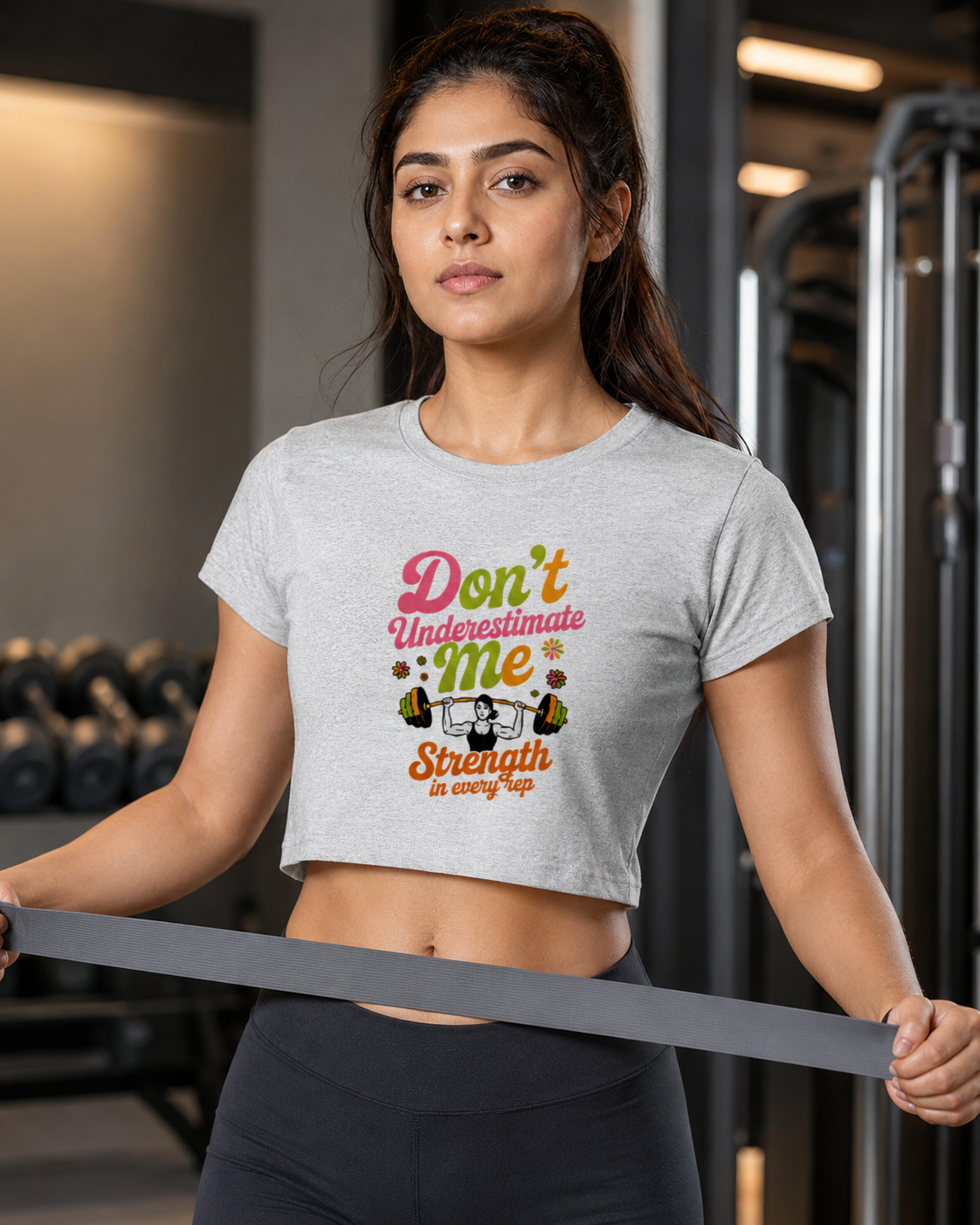 WOMEN'S STRENGTH - Round Neck Crop Top