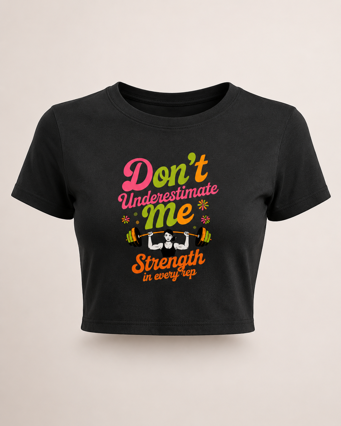 WOMEN'S STRENGTH - Round Neck Crop Top