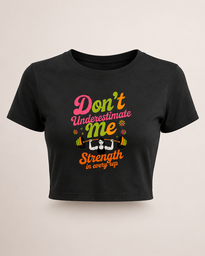 WOMEN'S STRENGTH - Round Neck Crop Top