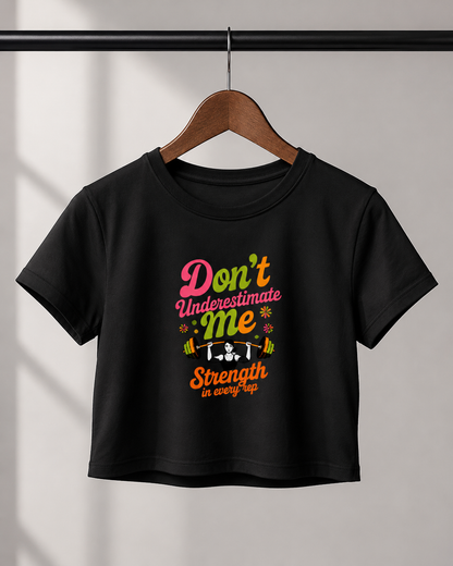 WOMEN'S STRENGTH - Round Neck Crop Top