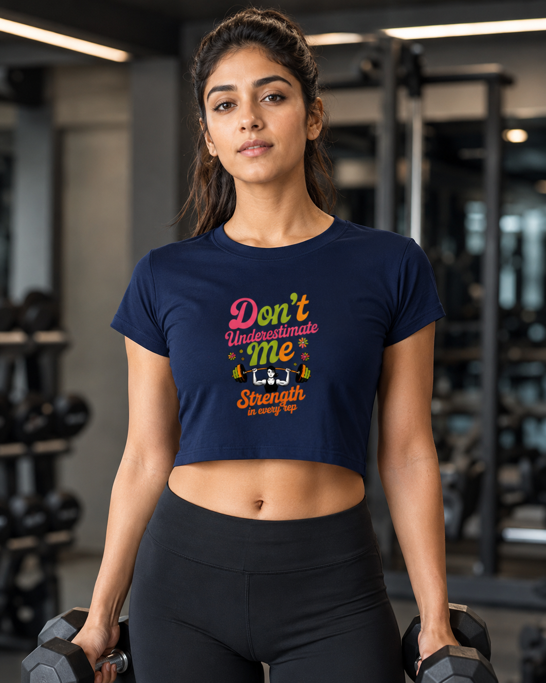 WOMEN'S STRENGTH - Round Neck Crop Top
