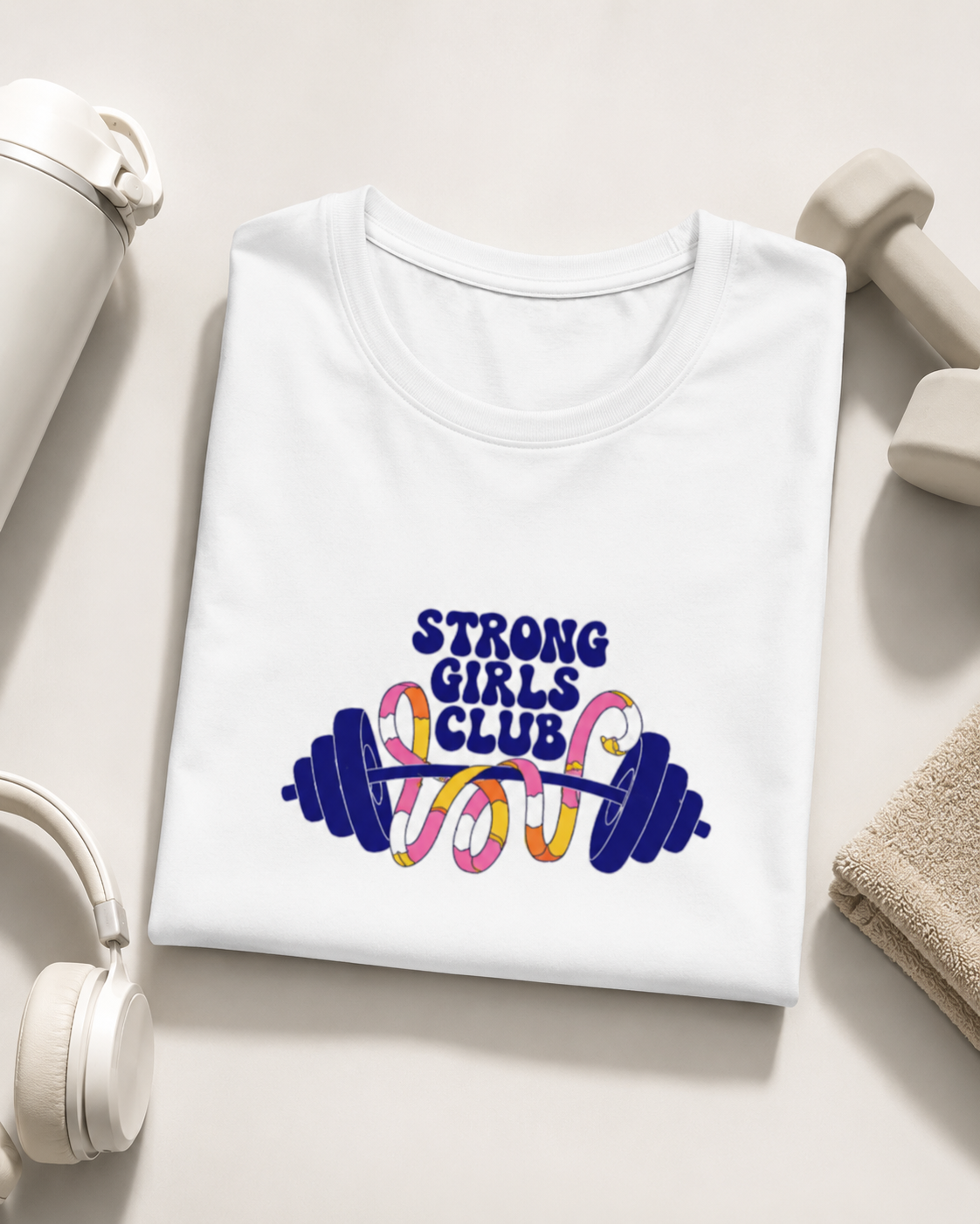 STRONG GIRLS CLUB - Women's Round neck T-Shirt