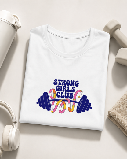 STRONG GIRLS CLUB - Women's Round neck T-Shirt