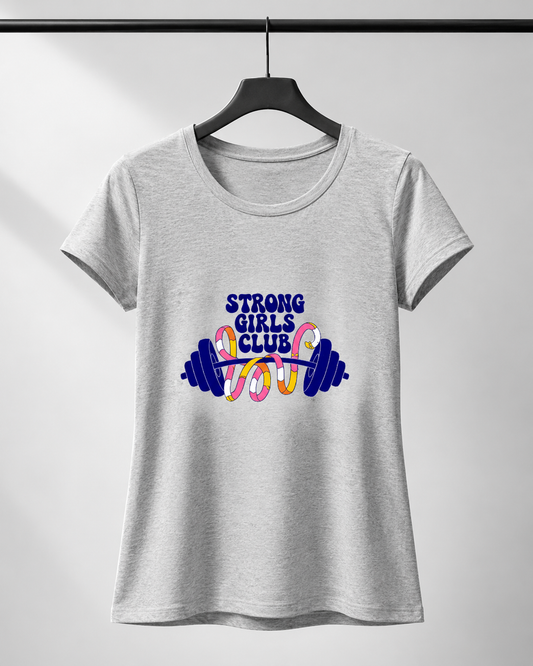STRONG GIRLS CLUB - Women's Round neck T-Shirt