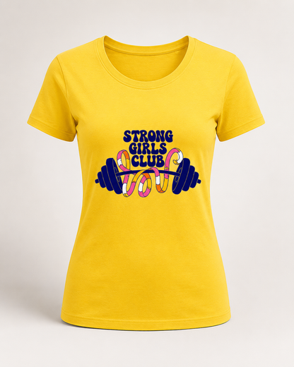 STRONG GIRLS CLUB - Women's Round neck T-Shirt