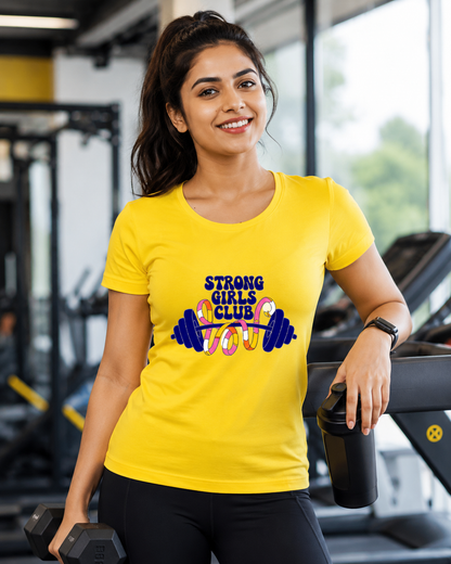 STRONG GIRLS CLUB - Women's Round neck T-Shirt