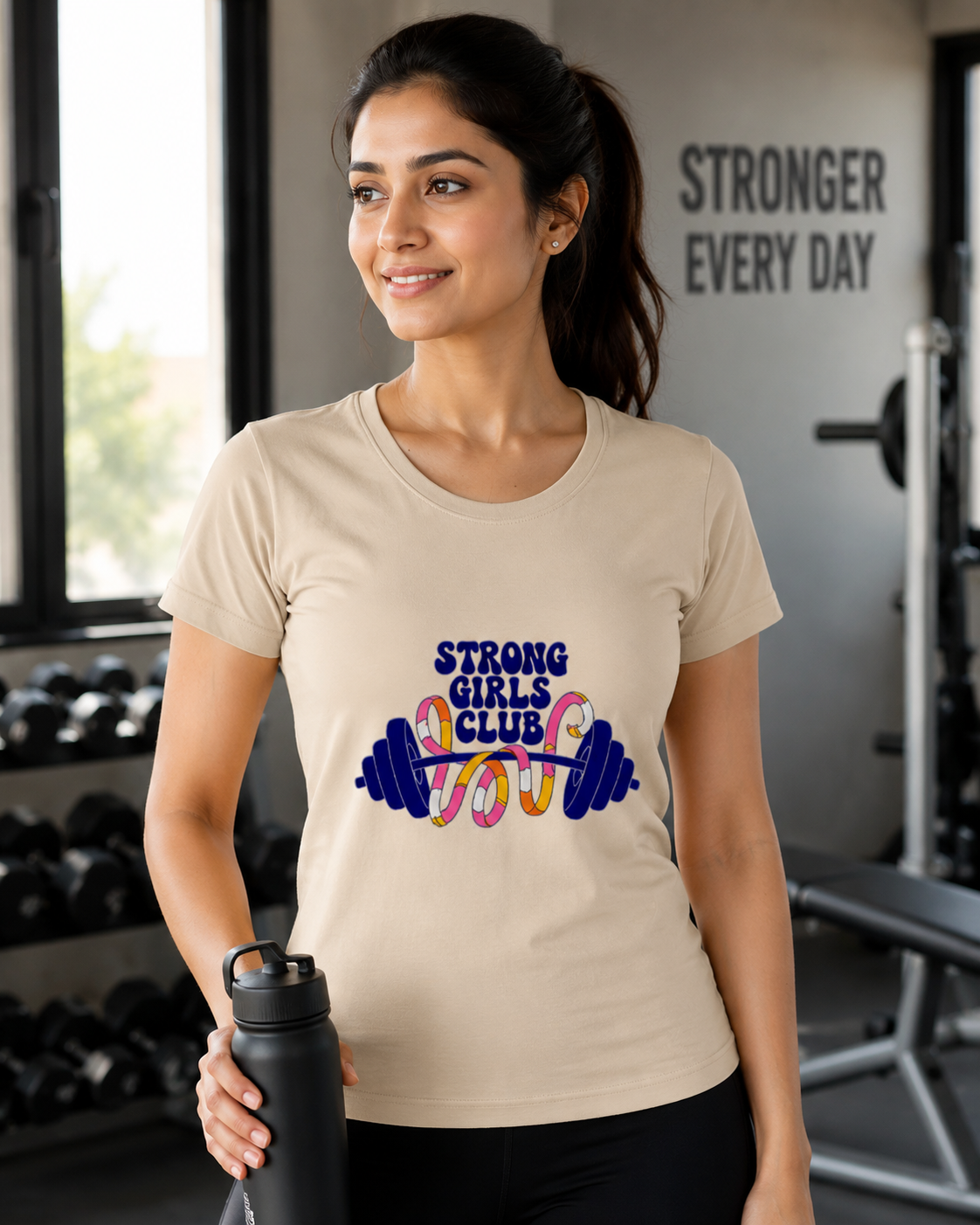STRONG GIRLS CLUB - Women's Round neck T-Shirt