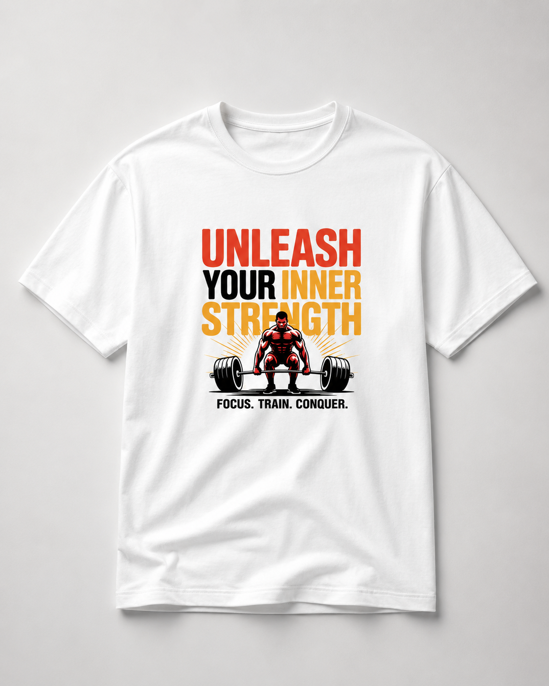 FOCUS TRAIN CONQUER - Round Neck Unisex T-Shirt