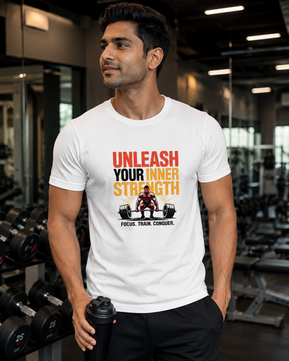 FOCUS TRAIN CONQUER - Round Neck Unisex T-Shirt