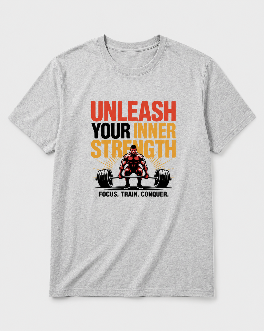 FOCUS TRAIN CONQUER - Round Neck Unisex T-Shirt