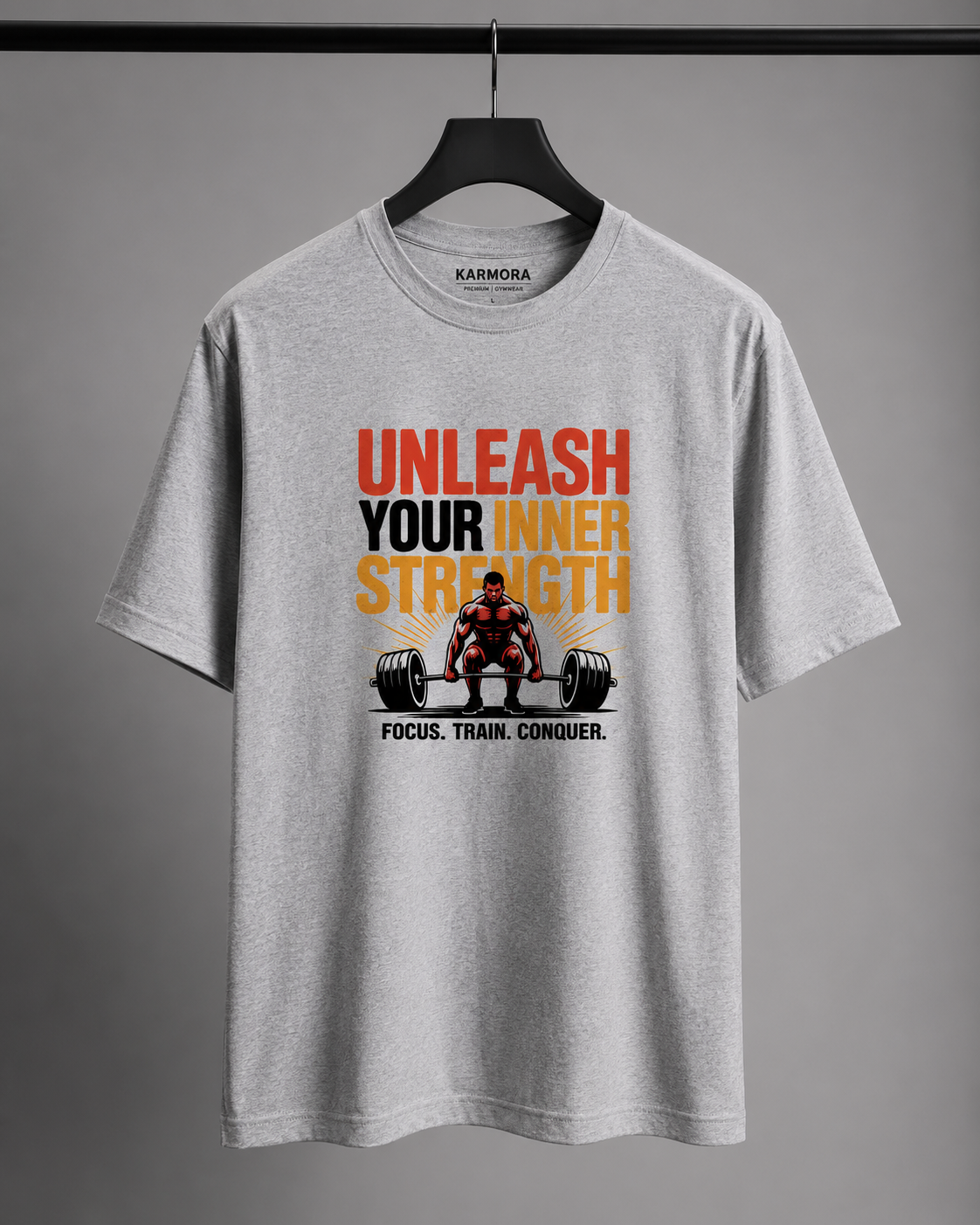FOCUS TRAIN CONQUER - Round Neck Unisex T-Shirt
