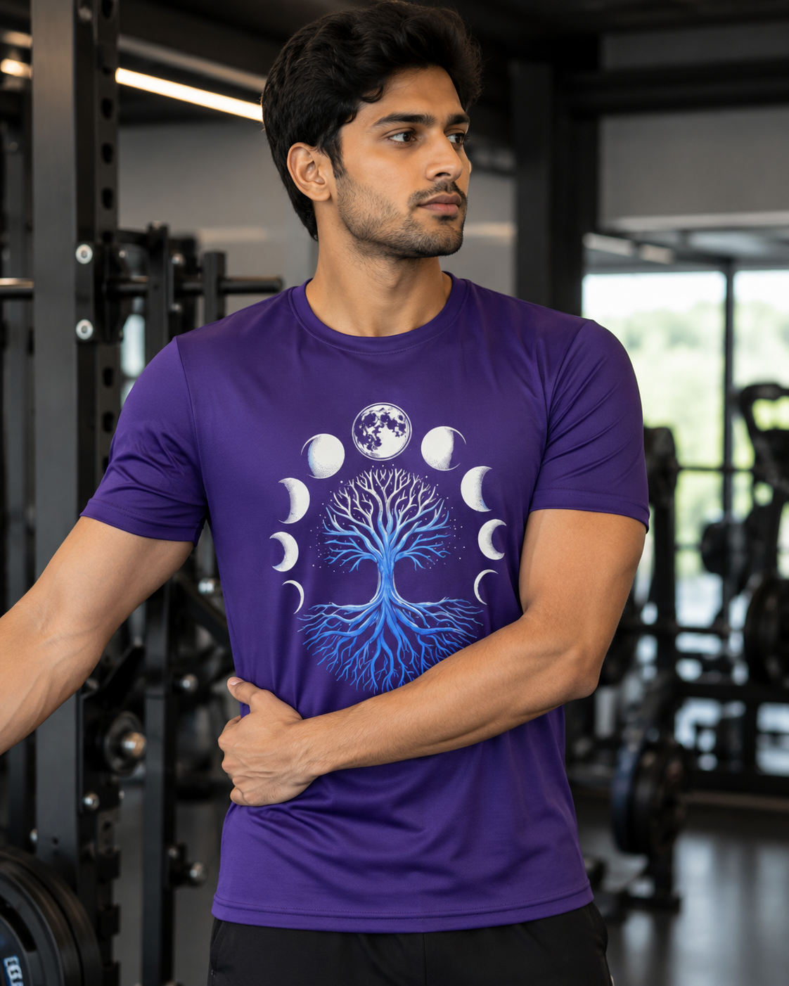Moon - Round Neck Unisex T-Shirt