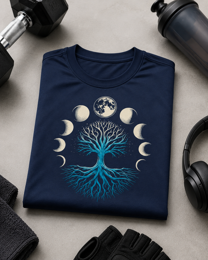 Moon - Round Neck Unisex T-Shirt