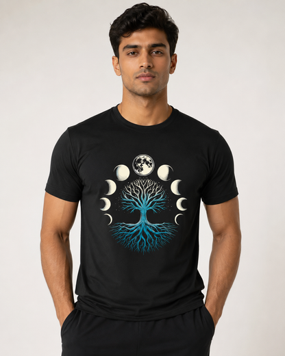 Moon - Round Neck Unisex T-Shirt