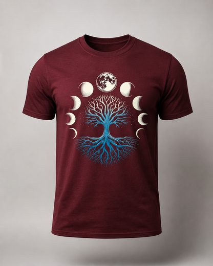 Moon - Round Neck Unisex T-Shirt