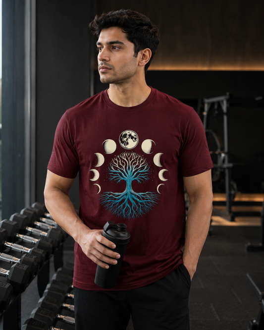 Moon - Round Neck Unisex T-Shirt