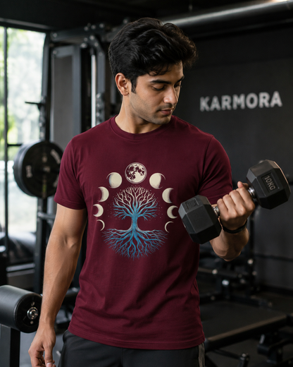 Moon - Round Neck Unisex T-Shirt