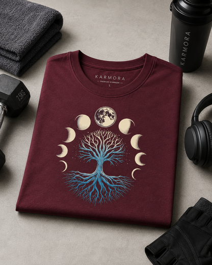 Moon - Round Neck Unisex T-Shirt