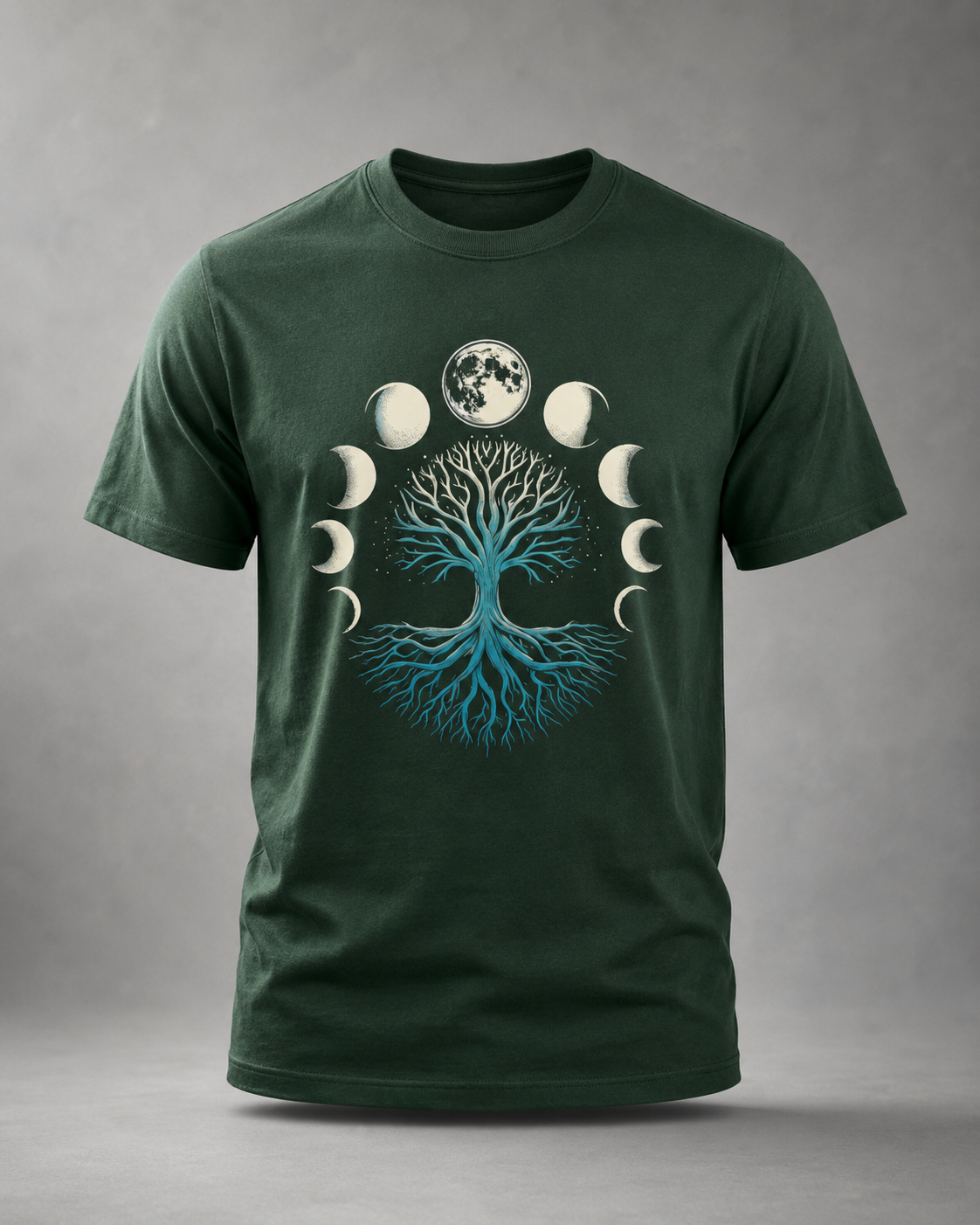 Moon - Round Neck Unisex T-Shirt