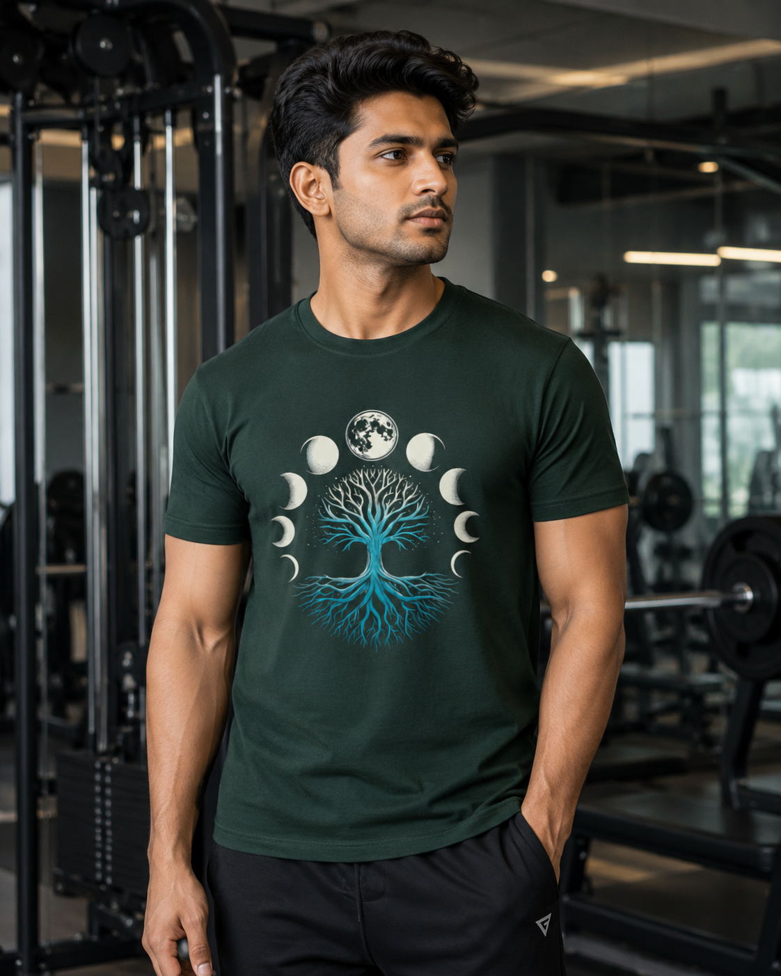Moon - Round Neck Unisex T-Shirt